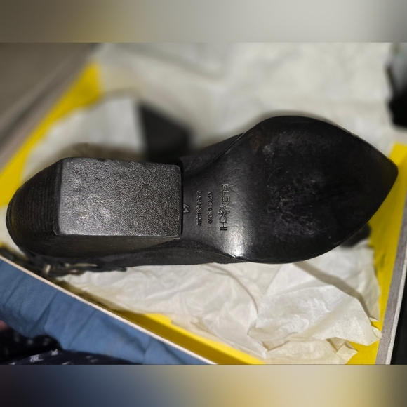 NIB! AUTHENTIC!! Elena Lachi Women's Black Suede Bootie Size 11B - Picture 6 of 12